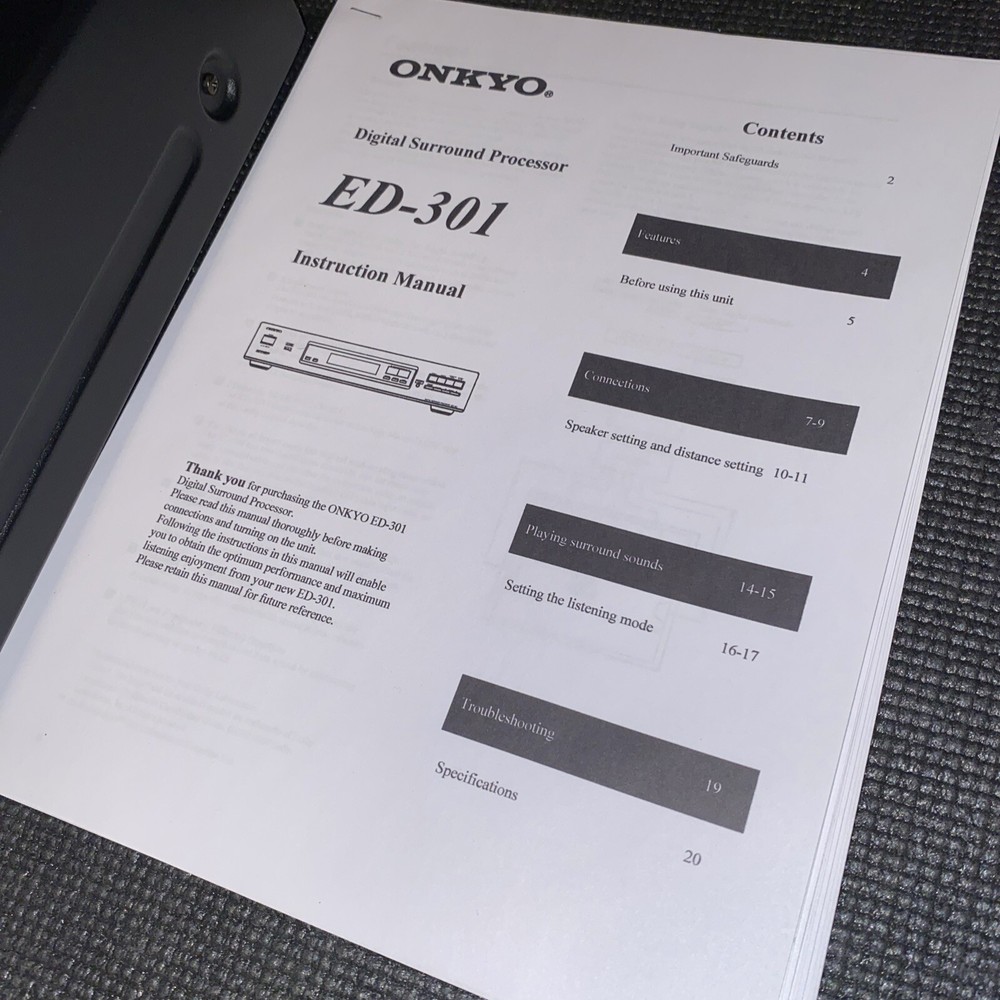 ONKYO Digital Surround Processor ED-301