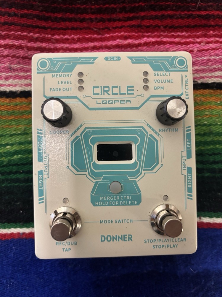Donner Circle Looper Stereo Pedal Tested Working