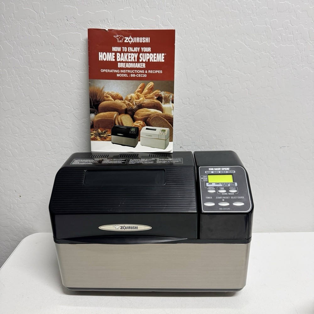 Zojirushi Bread Machine BB-CEC20 Home Bakery Supreme Breadmaker Black WORKS