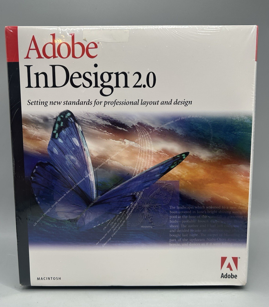 Adobe InDesign 2.0 for Macintosh Retail 1 User - Sealed