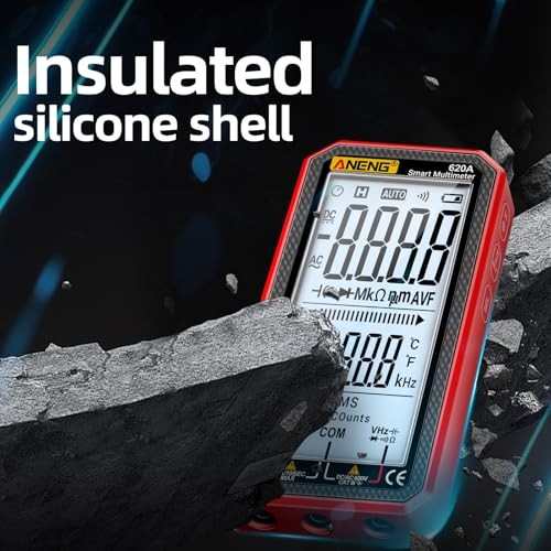 Digital Multimeter, Voltmeter Smart Electrical Tester 6000 Counts with 620A Red