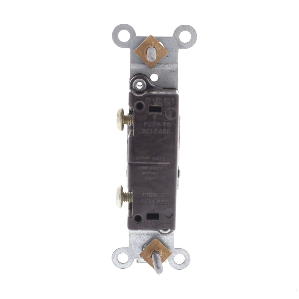 Leviton Brown RESIDENTIAL Framed Toggle Wall Light Switch Single Pole 15A 1451
