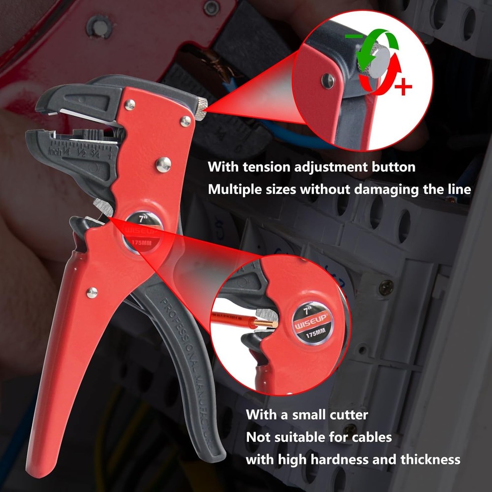 WISEUP Automatic Quick Strip Wire Stripper and 2 in 1