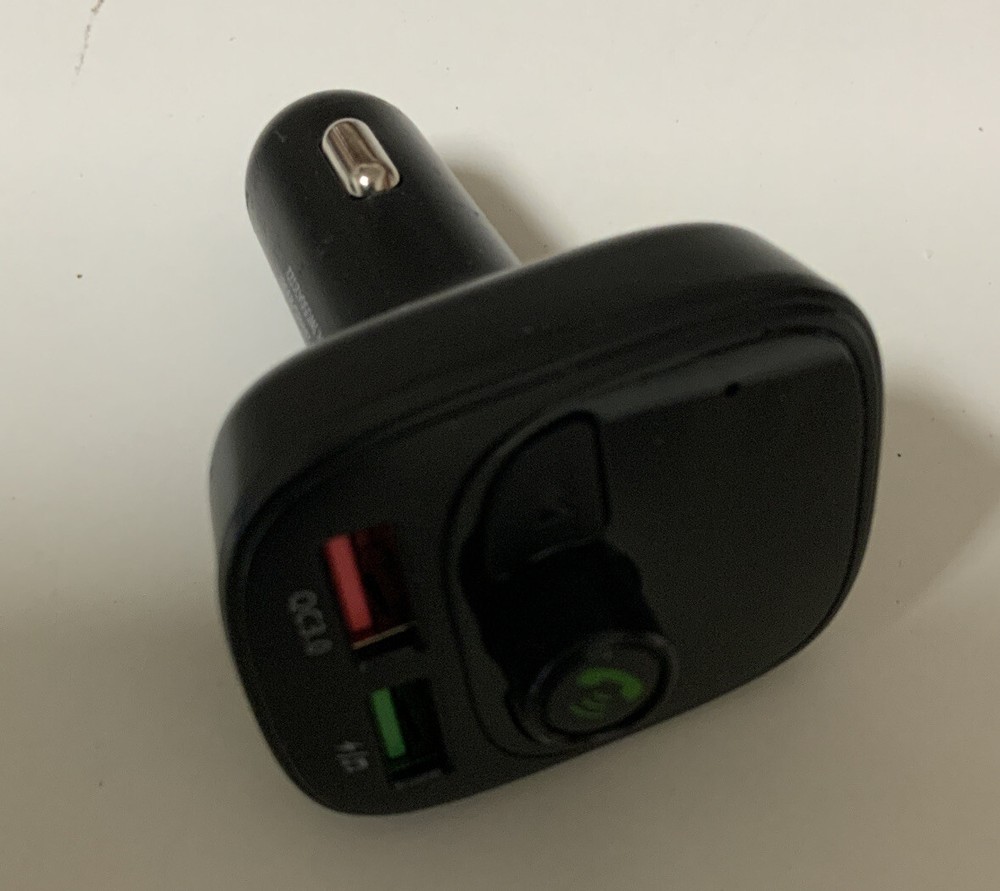 🧷 Just Wireless Black USB Car Charger Bluetooth Hands-Free FM Transmitter