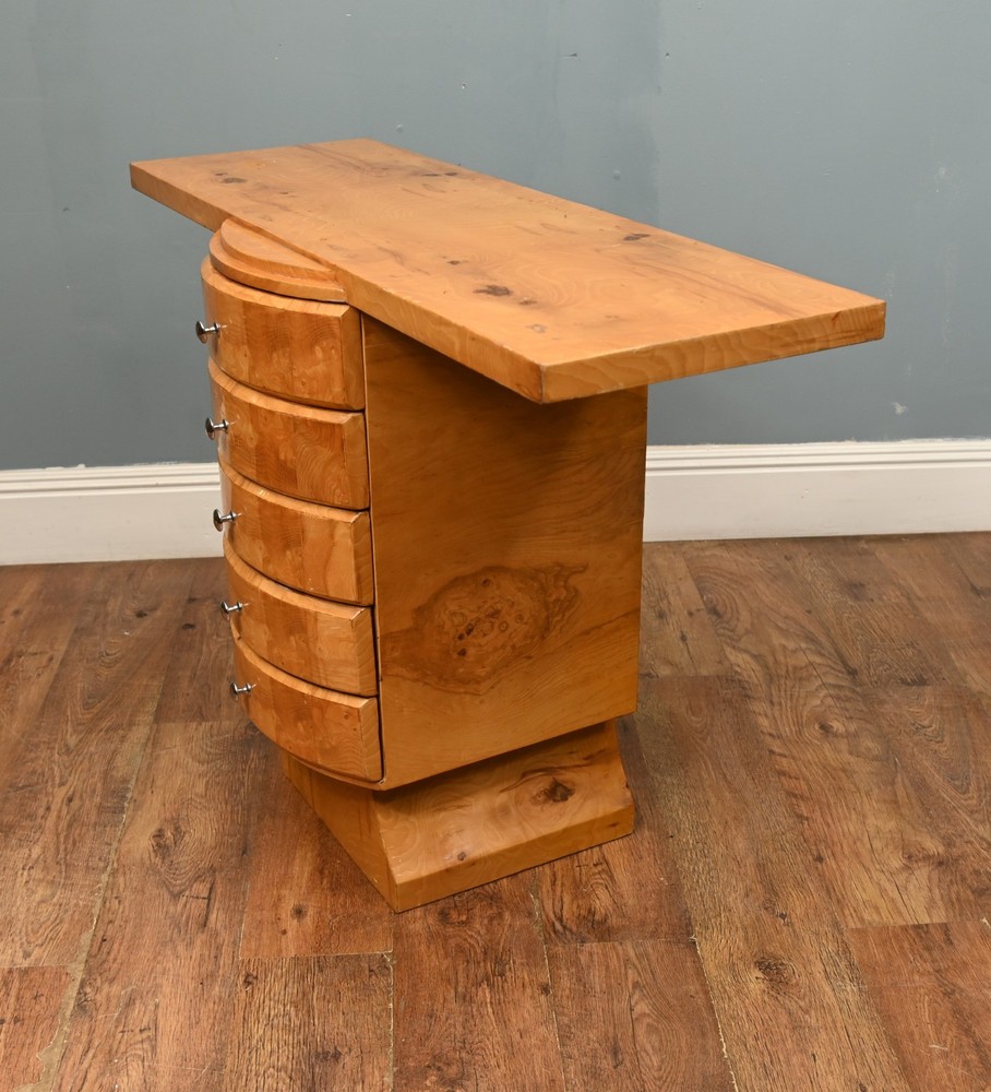 Art Deco Console Table Chest Blonde Maple Roaring Twenties
