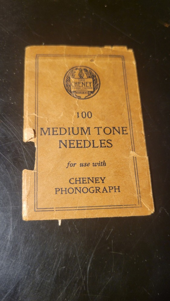 Vintage Empty Gramophone phonograph needle packet - Cheney