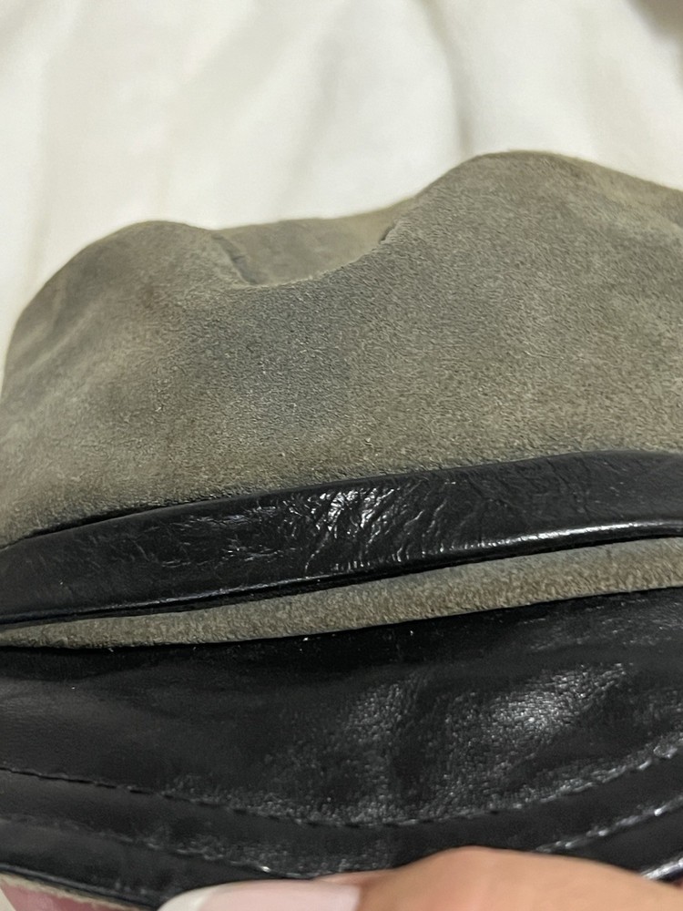 Vintage Reenactment Leather & Suede Cap Hat