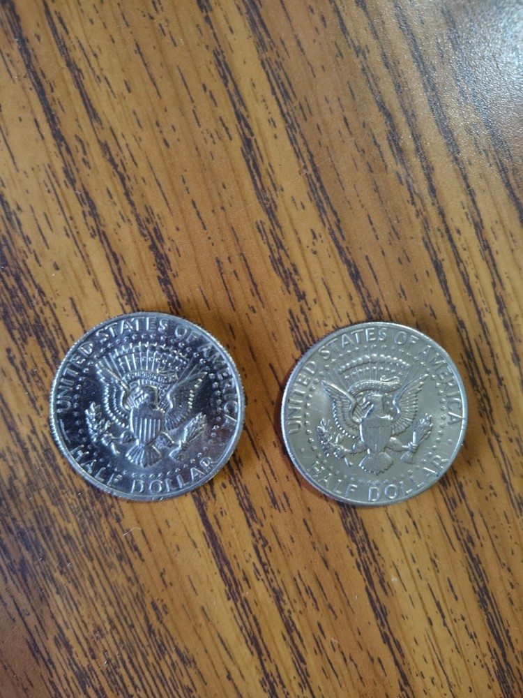 1972D Kennedy Half Dollar, FG on reverse, 2 pieces