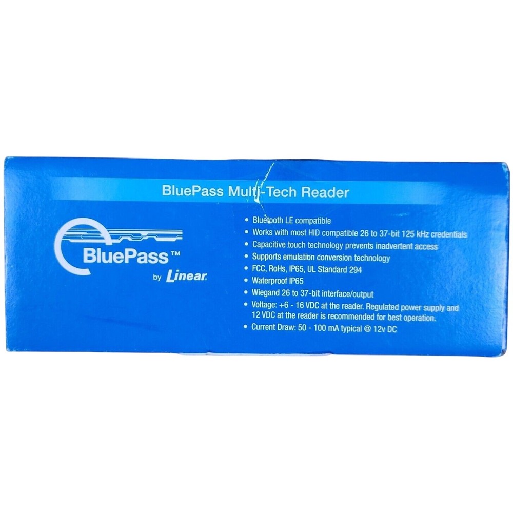 Linear BLUEPASS 2-N-1 Multi-Tech Access Reader 2N1-BTPRX 820-00001 Security NIB