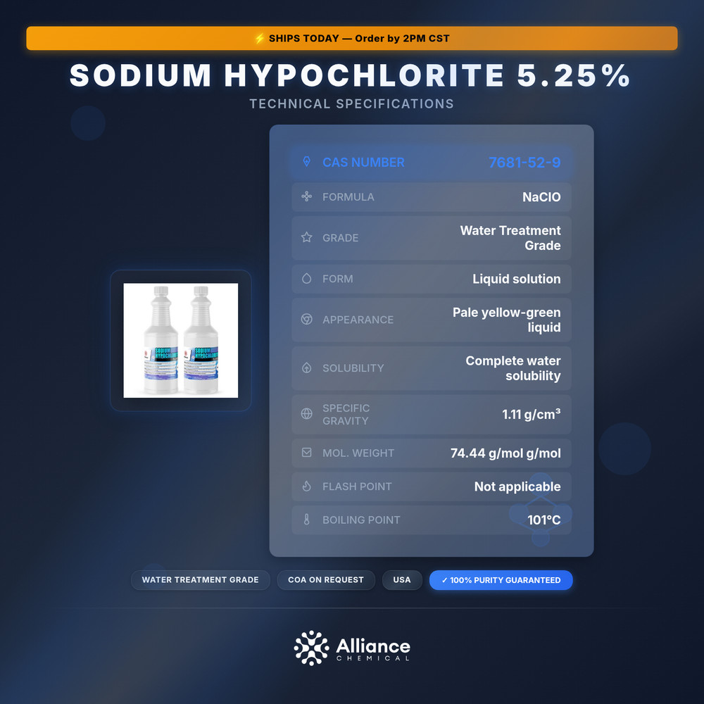 Sodium Hypochlorite 5.25% - 2 Quarts