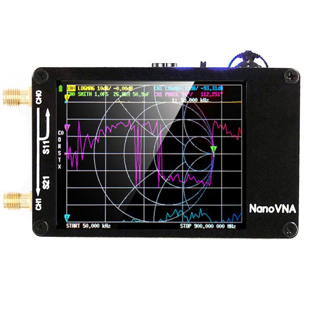 NanoVNA-H Vector Network Antenna Analyzer MF HF VHF UHF Analyzer W/SD Card SlotB
