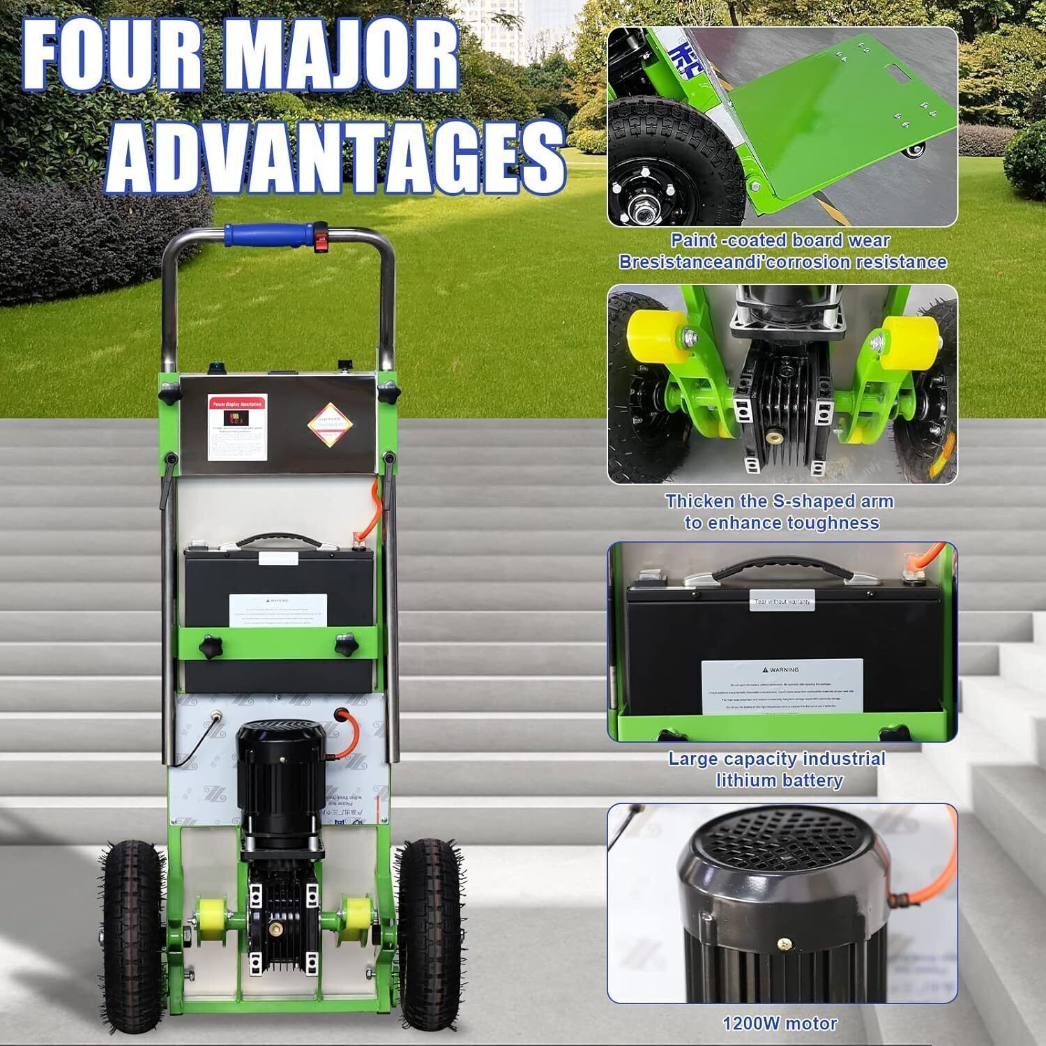 Electric Stair Climbing Hand Trucks Dolly Cart for Moving 880lb Max Capacity US