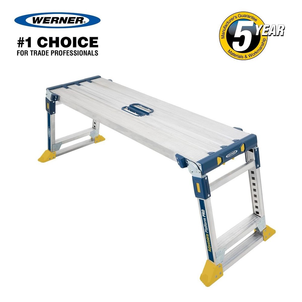 Werner Adjustable PRO Work Platform 25cm Height Aluminium Lightweight