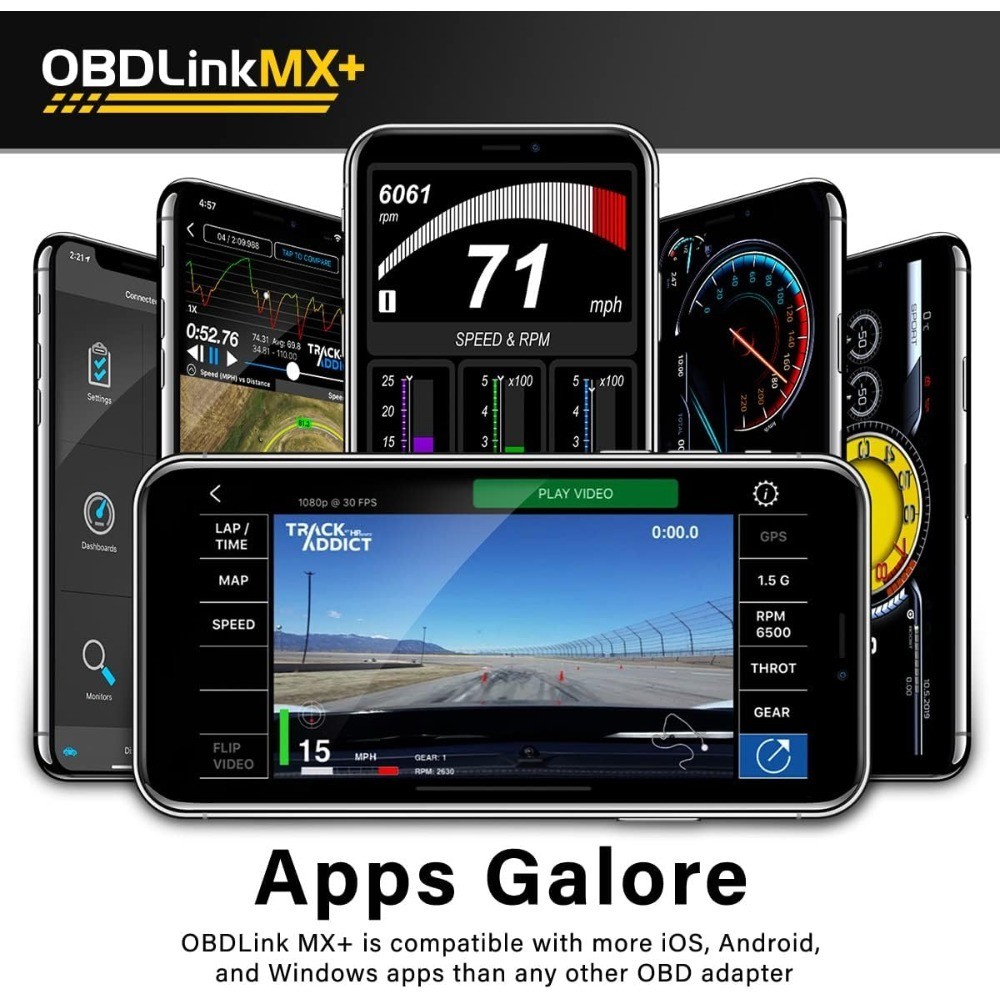 MX+ OBD2 Bluetooth Scanner for iPhone Android and Windows