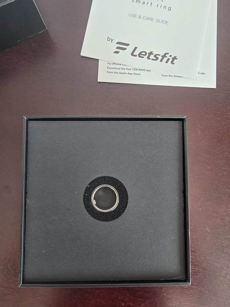Letsfit YÖR LR-10-SL-CASE Smart Ring Activity Tracker Silver Size 10