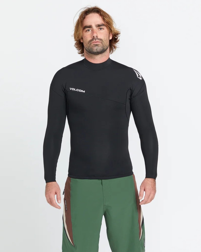 Volcom Modulator 1.5mm Pull Over Neoprene Wetsuit Jacket - Men's - Small / Black