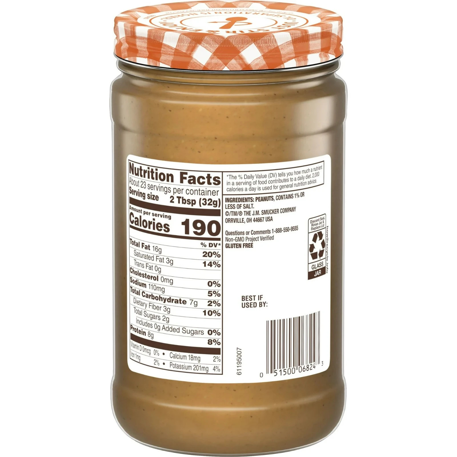 Smucker's Natural Creamy Peanut Butter, 26oz