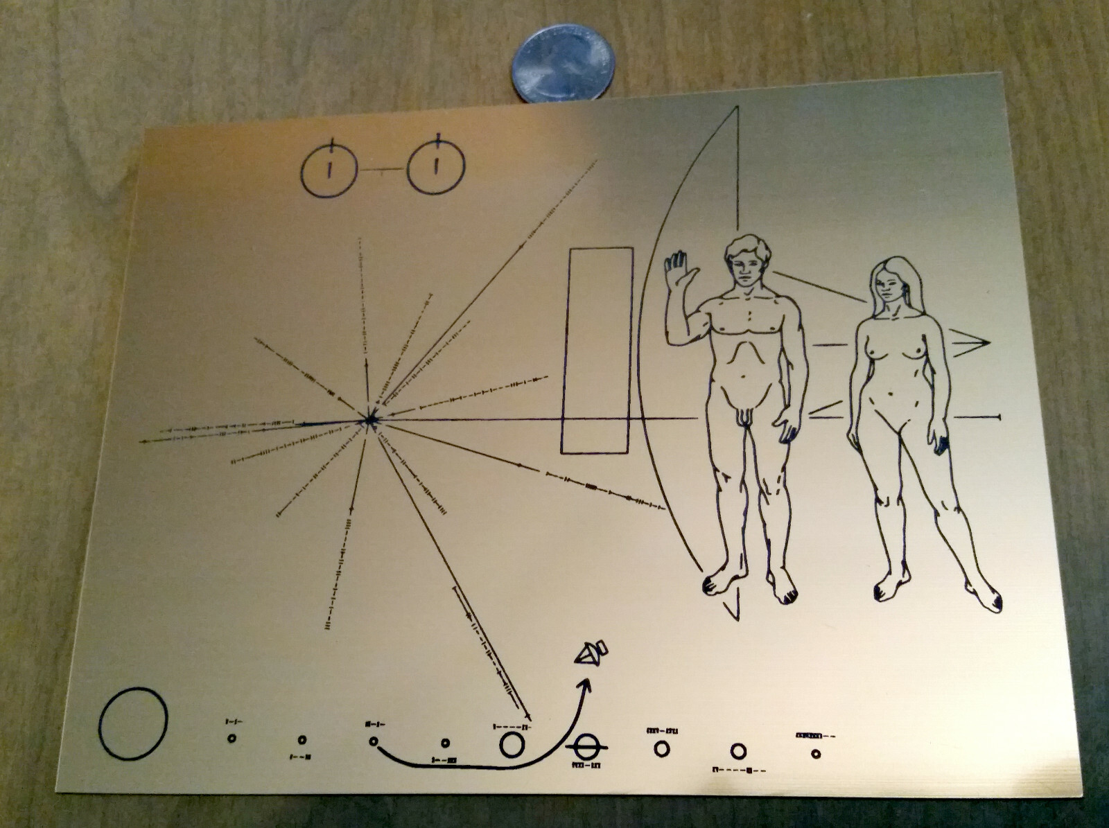 NASA Pioneer Spacecraft Plaque 1972
