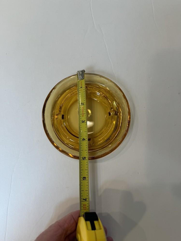 Ashtray - Amber Glass Round - 5" Diameter