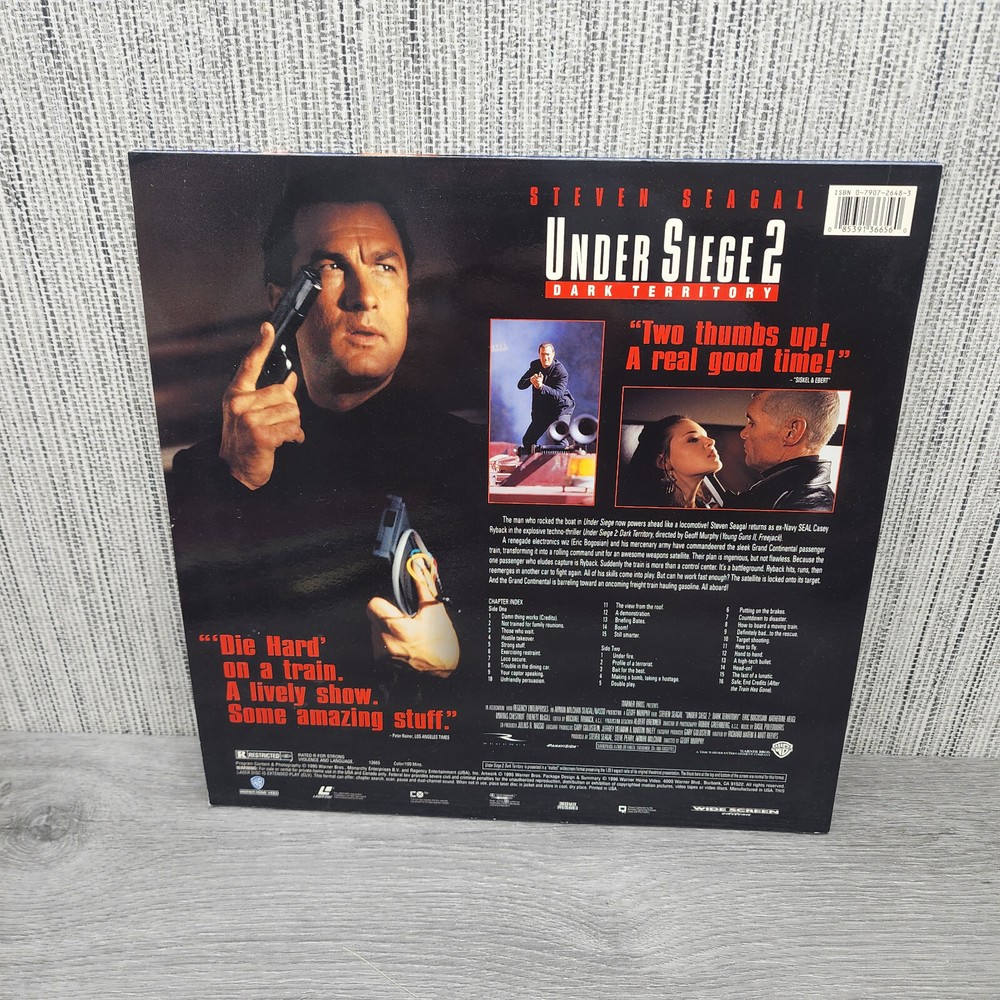 "Under Siege 2: Dark Territory" Widescreen Laserdisc LD - Steven Seagal