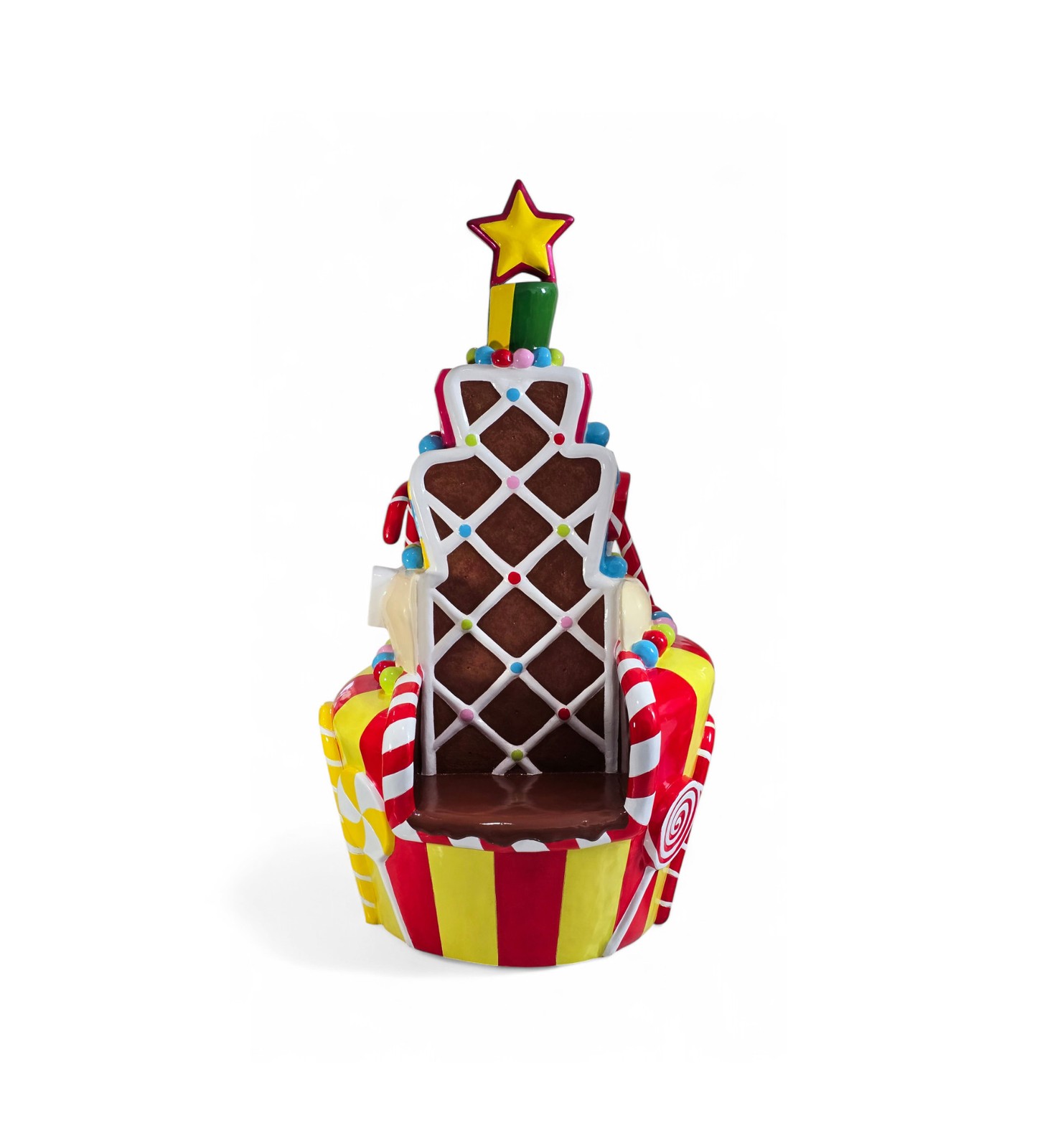 Cupcake Candy Throne Statue 7FT Large Indoor & Outdoor Durable