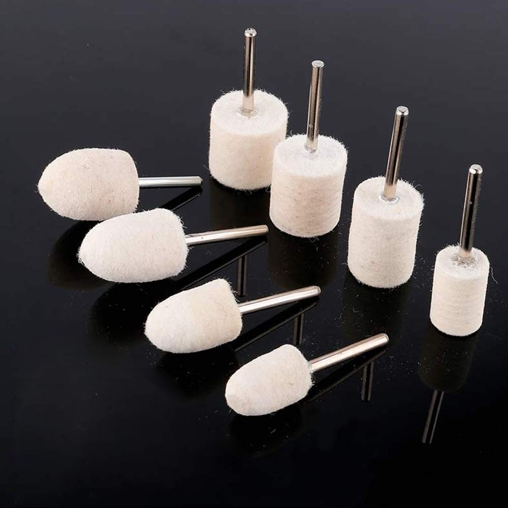 Oudtinx 100pcs Multifunctional Wool Felt Mandrel Mounted Grinding