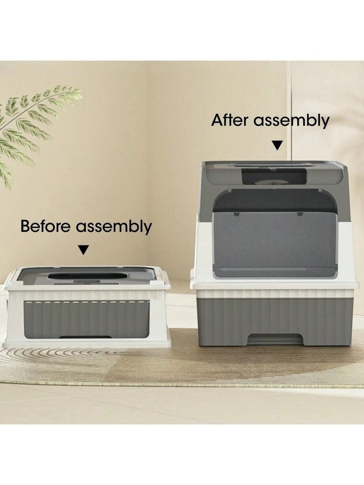 NEW Enclosed Extra Large Drawer Cat Litter Box Odor Proof