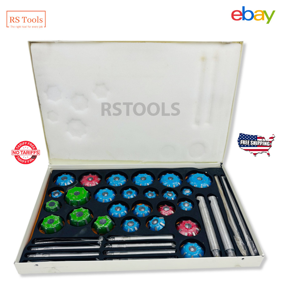 Valve Seat Cutter Set Carbide Tipped 37 For Chevy, Ford.gmc ,Caterpillar ,Komtus