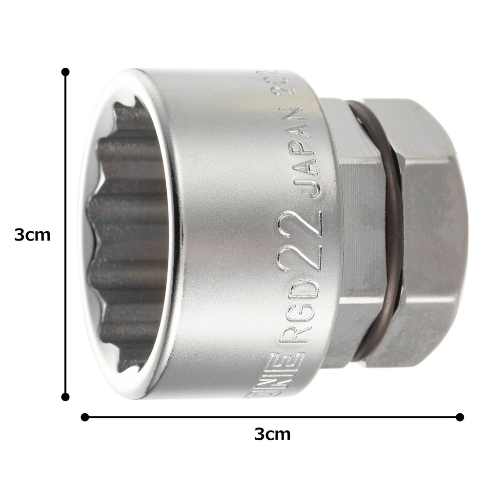 Socket for 12-point open-end wrench HPRGD-22, 22mm width across flats