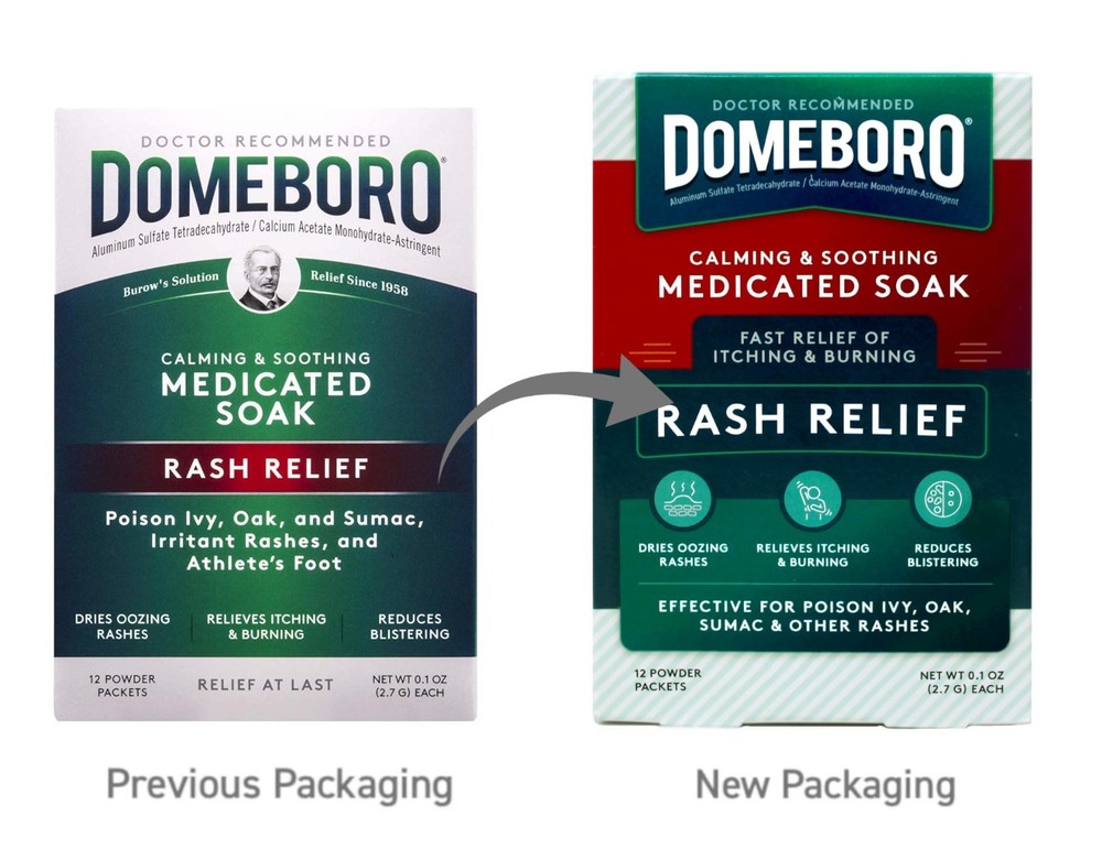 SM Domeboro Medicated Soak Rash Relief Burow’s Solution 12 Count