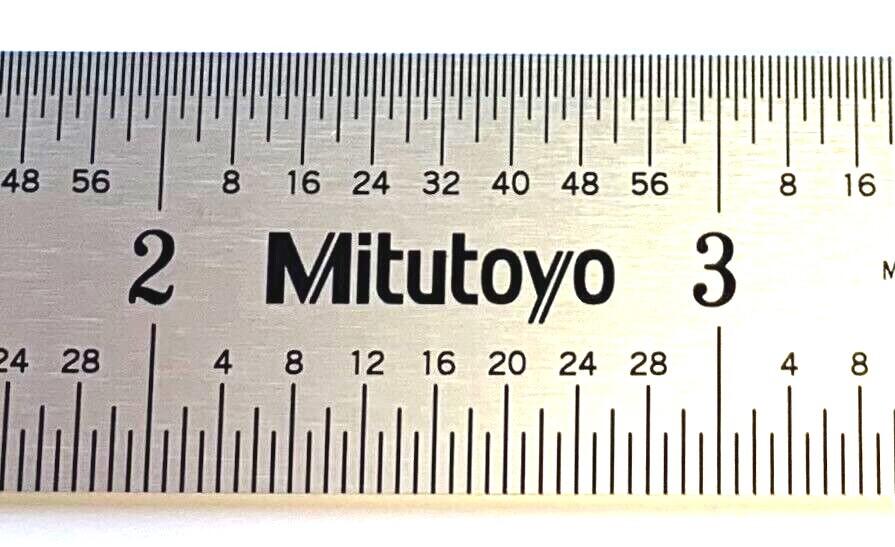 6" x 150mm METRIC STEEL SCALE RULER RIDGID 3/4" WIDE MITUTOYO #182-105 - NEW!