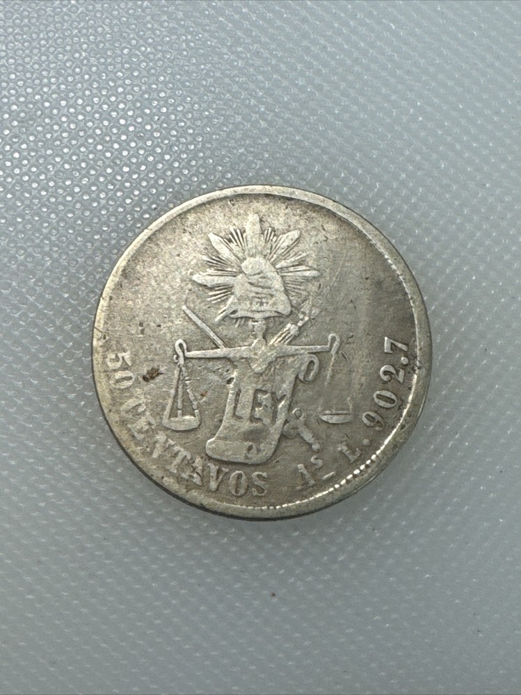 1880 As Mexico 50 Centavos TS