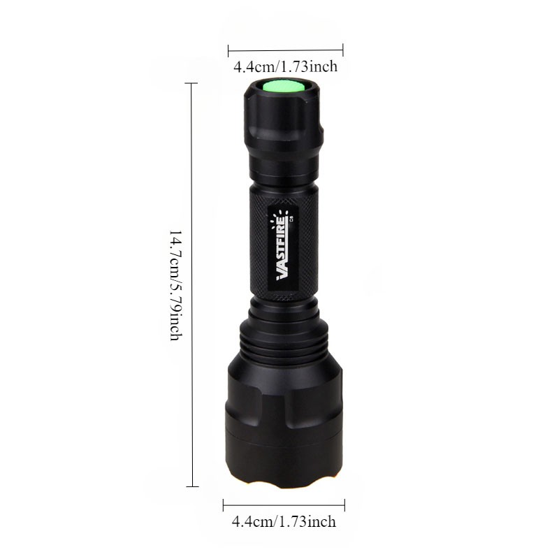 Predator Hunting Green Light LED Flashlight Torch Offset 20mm Rail Mount Kit