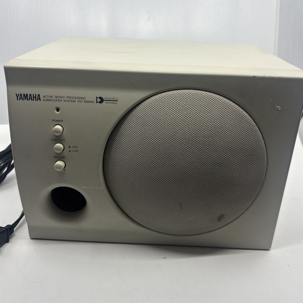 Yamaha YST-MSW10 Powered Multimedia Subwoofer Deep Base 25 Watts White