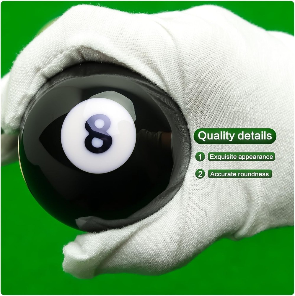 High-Quality Black Billiards 8 Ball - Perfect Replacement for Your Pool Table