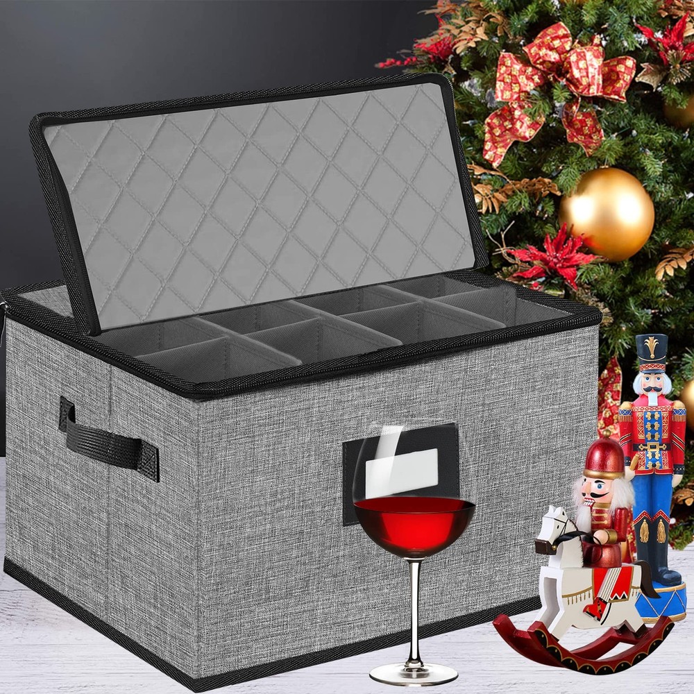 China Storage Containers Hard Shellquilted Wine Glass Storage Boxmoving Boxessto