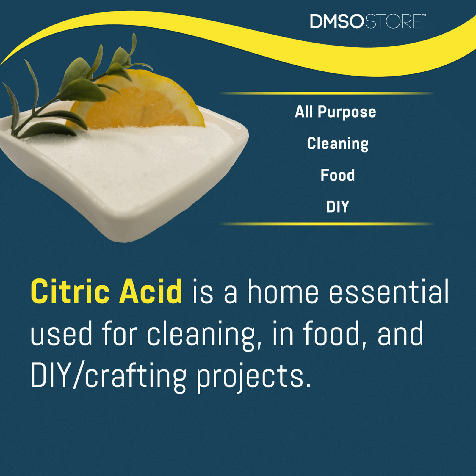 CITRIC ACID 5 lb. 100% Fine Grain Food Grade In Resealable Foil Bag