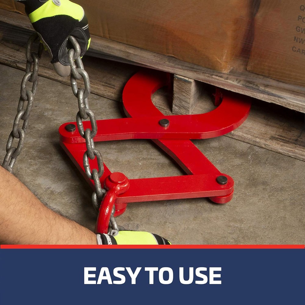 Heavy Duty 2000 Lb Pallet Puller Clamp 5" Jaw Opening Pallet Scissor Hook Puller