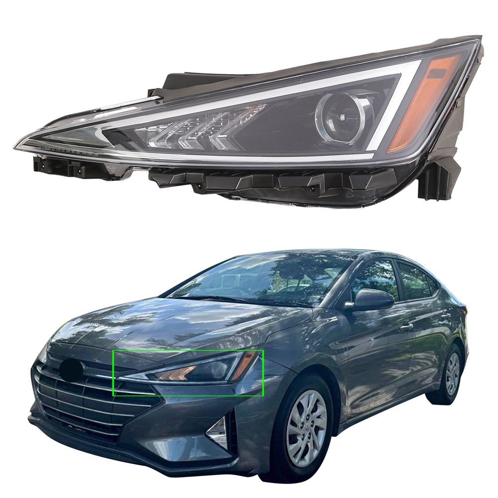 For 2019 2020 Hyundai Elantra Projector Headlight Assembly Driver Left Halogen