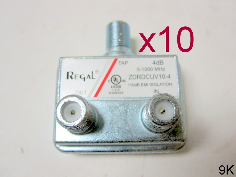 10pc Regal ZDRDCUV10-4 2-Way Splitter
