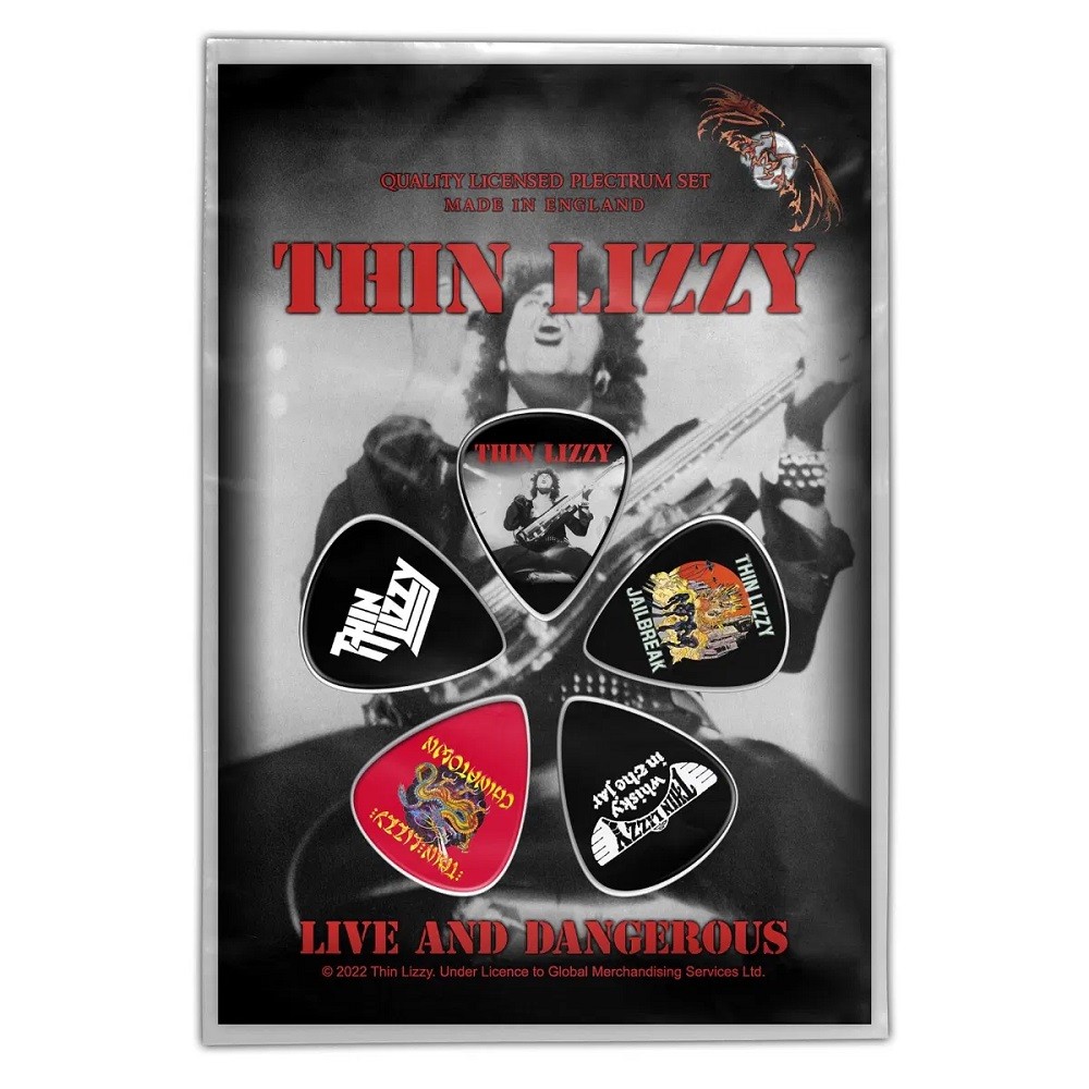 Authentic Thin Lizzy Live and Dangerous 1mm Guitar Pick Pack NEW