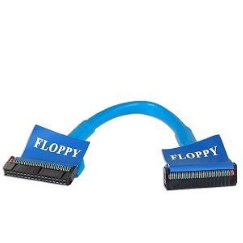 18" Blue Round Floppy Disk Drive Cable