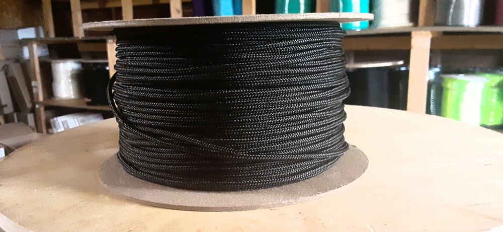 1/8 " x 410 ft. Smooth Braid MFP Utility Rope Spool.Black .