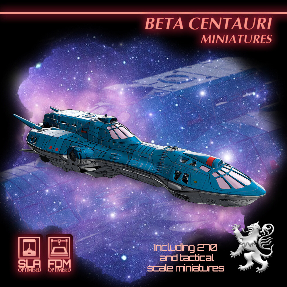 2nd Dynasty - 3D Printed Beta Centauri - 28mm - 1/270 & 1 inch Hex