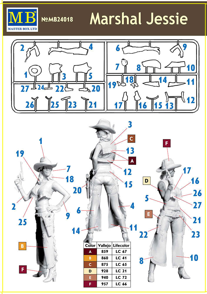 Master Box 24018 Marshal Jessie 1/24 scale