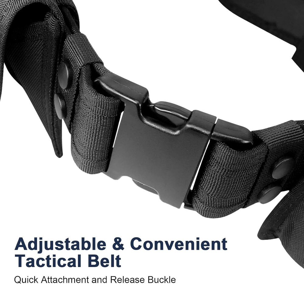 Tactical Gear: Adjustable Duty Belt Set with Holsters for Security Pros