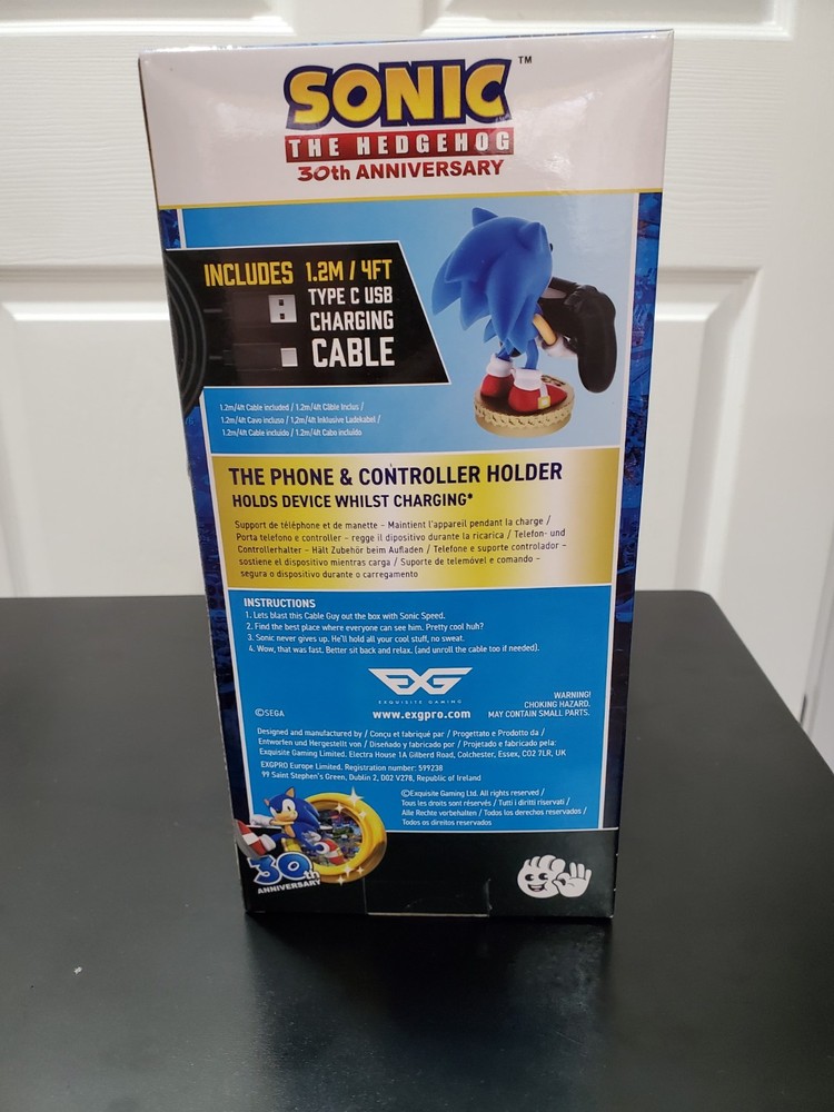 Sonic the Hedgehog Cable Guys Controller Phone Remote Holder NIB