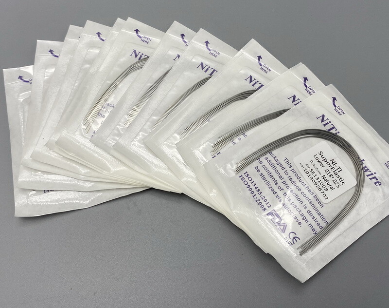 Dental Orthodontic Arch wire Super elastic Ni-Ti Round Rectangular Natural Form