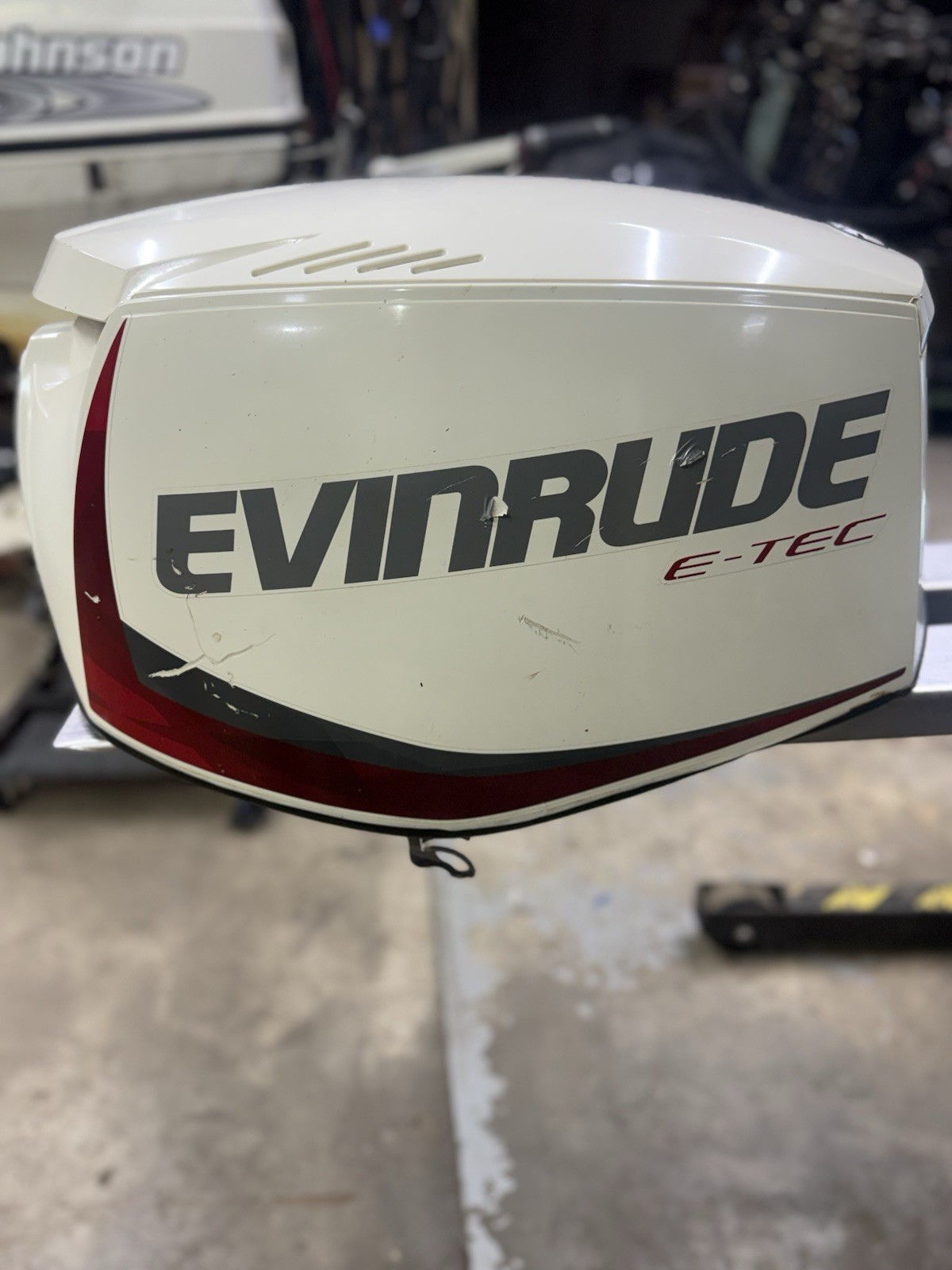 Evinrude BRP Etec 75HP 90HP White Motor Cover Cowl Hood 0285672 350952