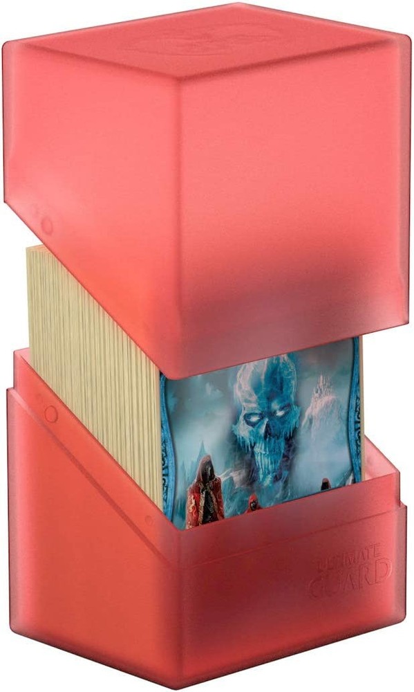 Ultimate Guard UGD010685 Boulder Deck Case 80+ Standard Size Box, Ruby Ruby Stan